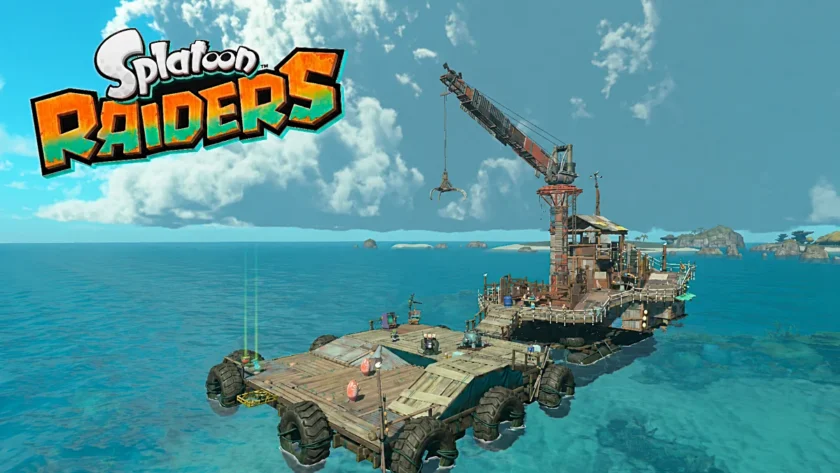 Splatoon Raiders плавучая база на стартовом экране игры